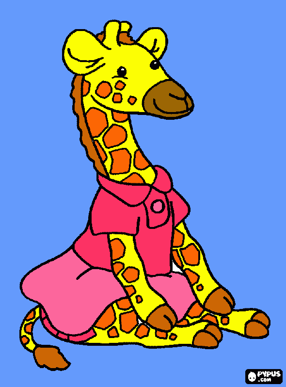 a girafinha jamile para colorir e imprimir