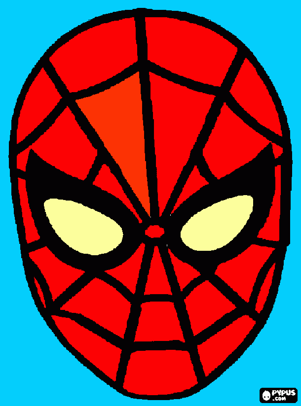 a mascara do spade man o home aranha para colorir e imprimir
