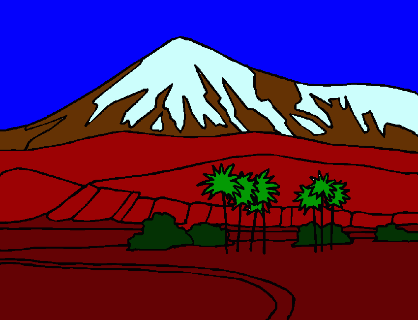 A montanha de gelo para colorir e imprimir