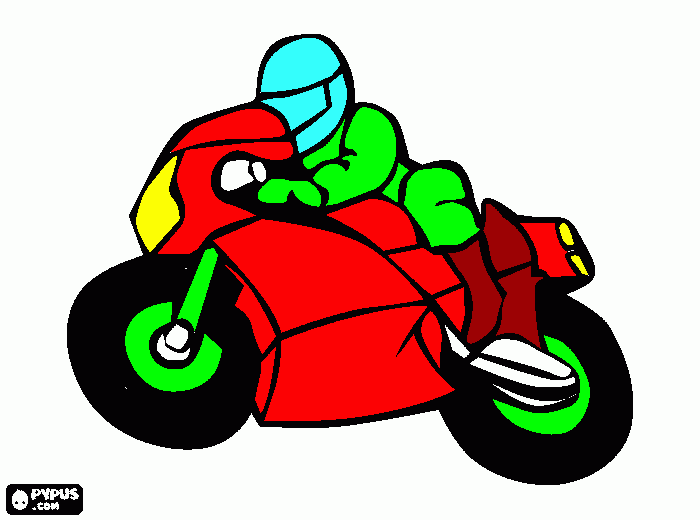 a moto para colorir e imprimir