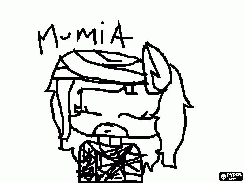 A Mumia para colorir e imprimir