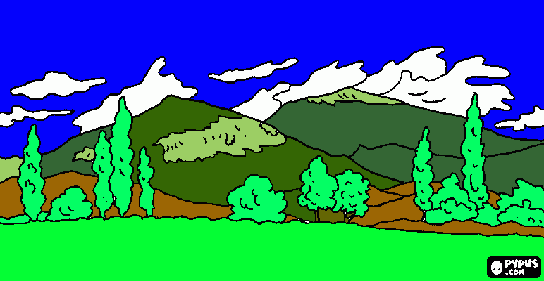 A natureza e linda!!!! para colorir e imprimir