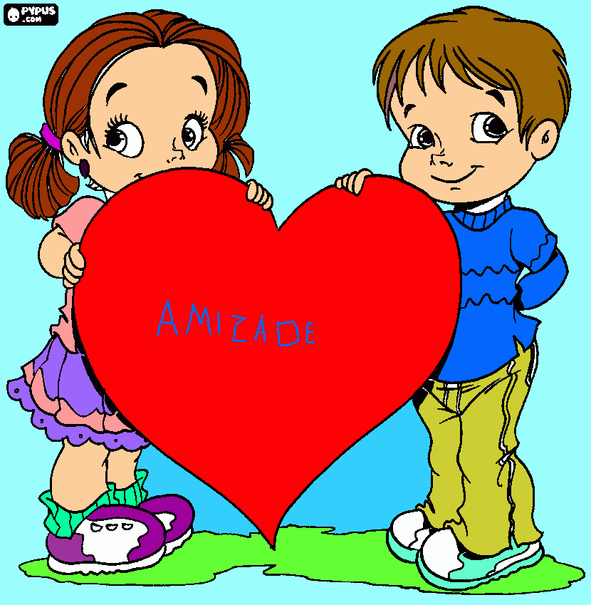 A Nossa Amizade para colorir e imprimir
