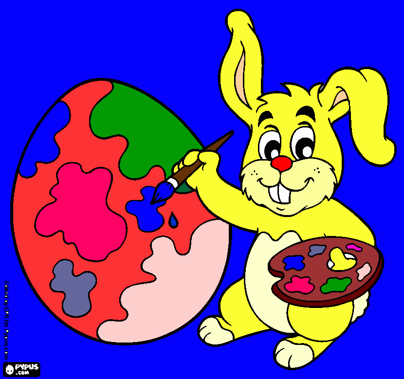A   PINTURA  DO COELINHO para colorir e imprimir