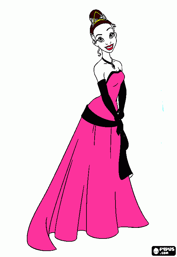 A PRICESA E O SAPO para colorir e imprimir