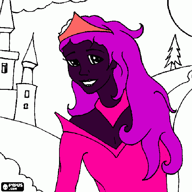 A PRINCESA ENCANTADA para colorir e imprimir