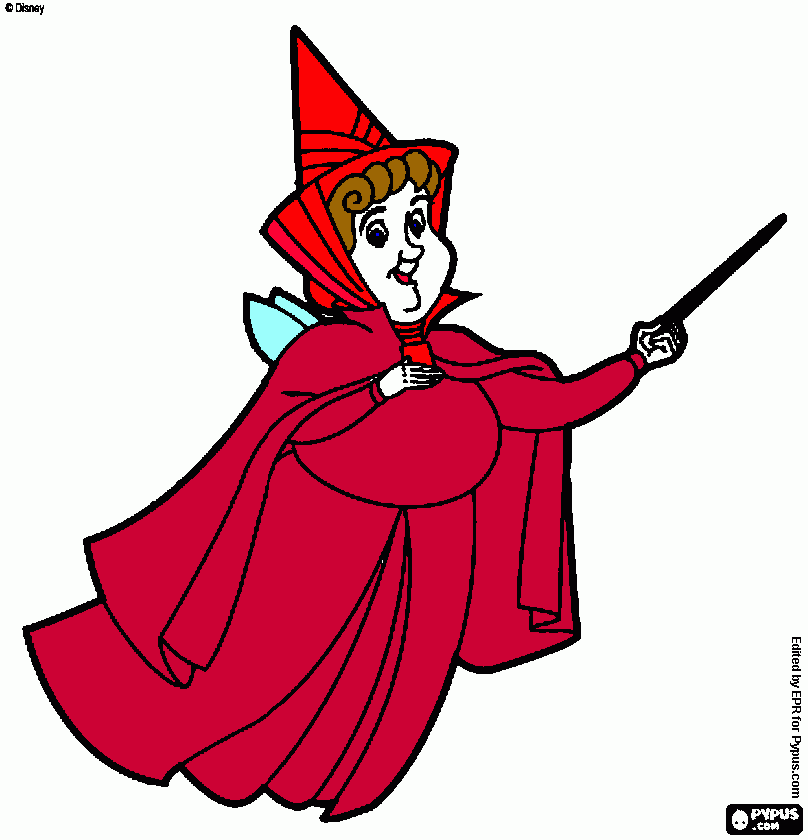 a professora flora a voar para colorir e imprimir