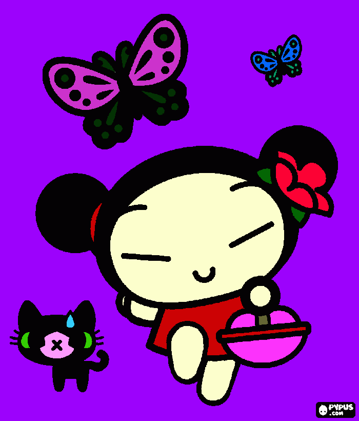 a pucca  para colorir e imprimir