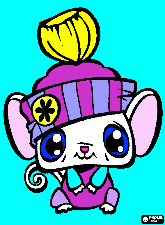 a ratinha linda  para colorir e imprimir