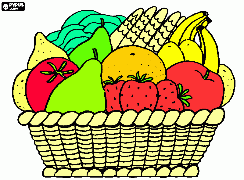 a sexta de frutas para colorir e imprimir