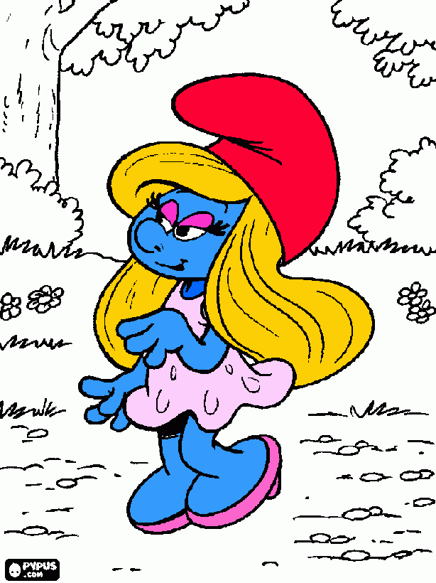 a smarfete para colorir e imprimir