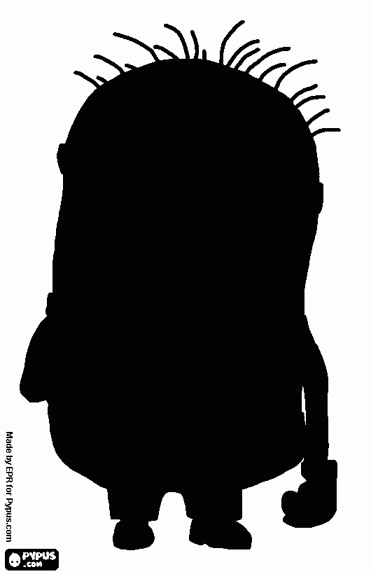 a sombra de um minion para colorir e imprimir