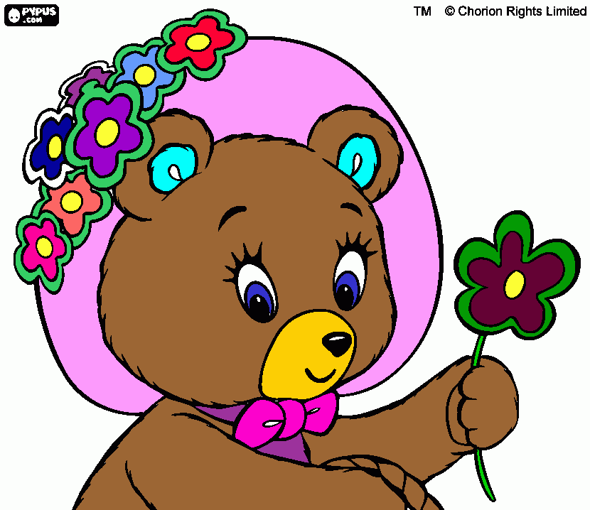 a ursa tresa para colorir e imprimir