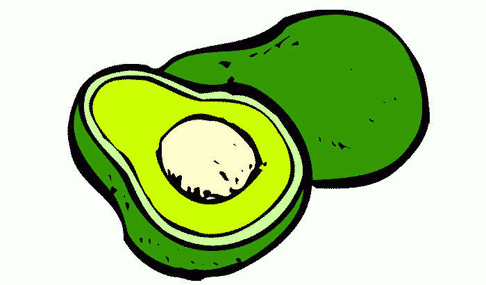 abacate para colorir e imprimir