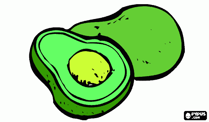 abacates para colorir e imprimir