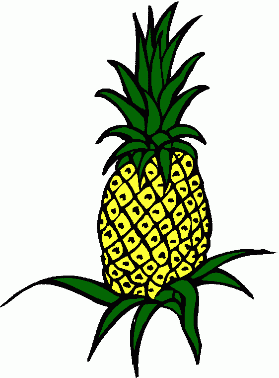 abacaxi pintado para colorir e imprimir