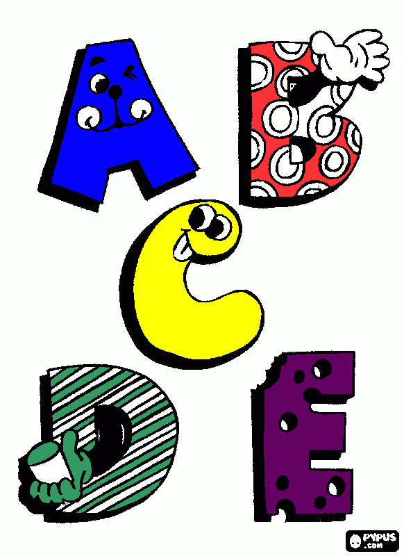 abcd para colorir e imprimir