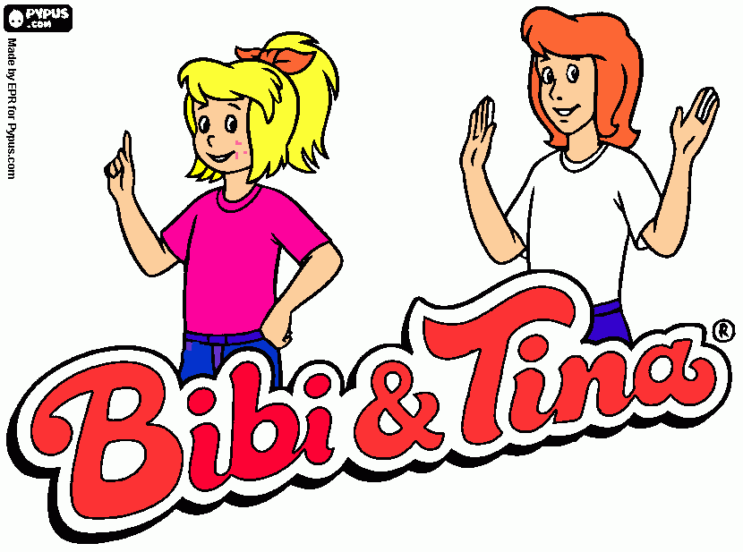 adoro a Bibi  e a Tina a sabrina e o amadeu para colorir e imprimir