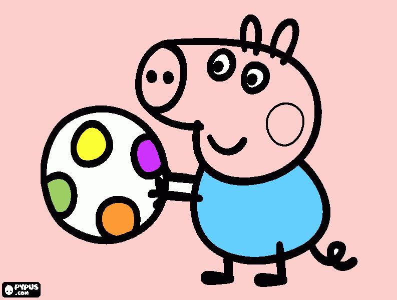 Adoro peppa eu sempre assisto! para colorir e imprimir
