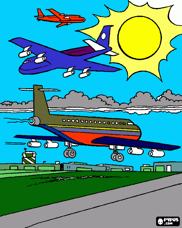 aeroporto sinop para colorir e imprimir