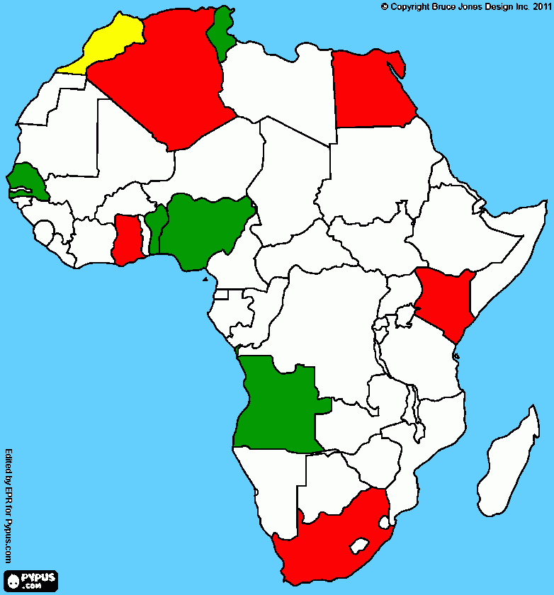 africa 07/11 para colorir e imprimir