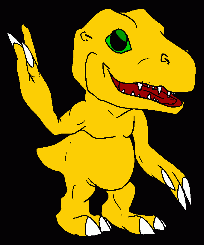 agumon do fogo para colorir e imprimir