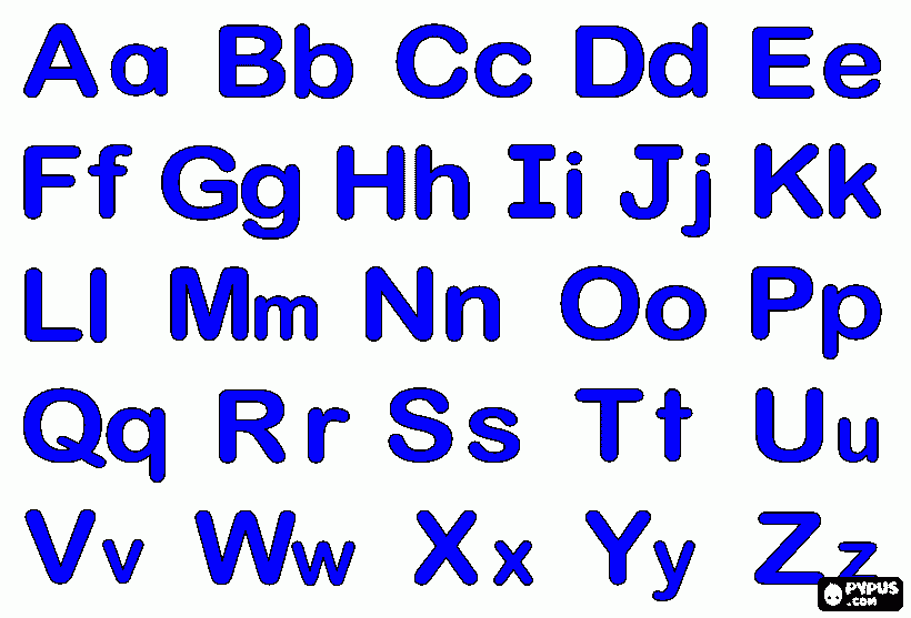 alfabeto completo para colorir e imprimir