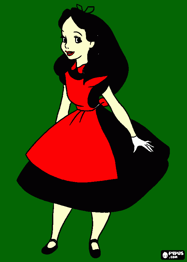 alice cosplay para colorir e imprimir