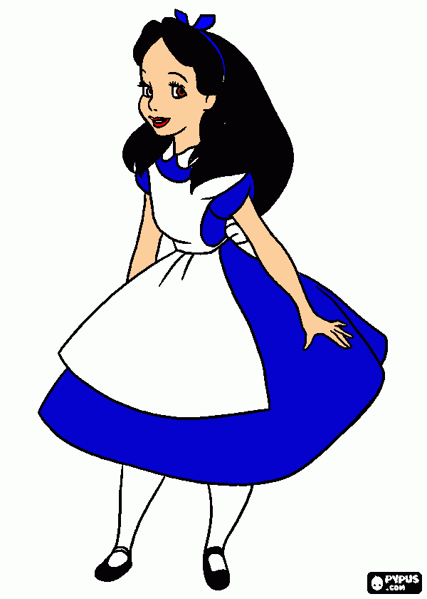 alice para colorir e imprimir