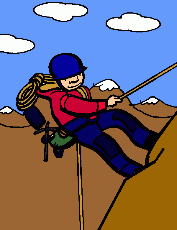 alpinista para colorir e imprimir