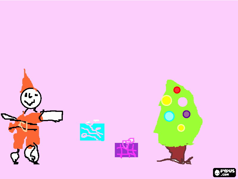 Alycia, um desenho de Natal para colorir e imprimir