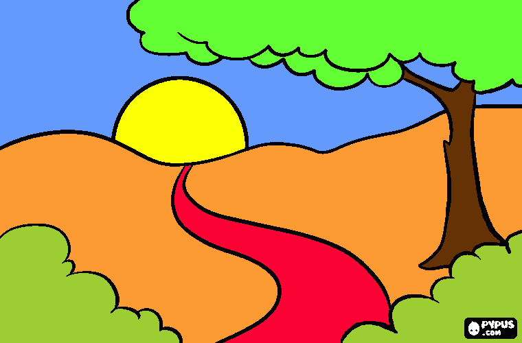 amanhecer    lindo para colorir e imprimir