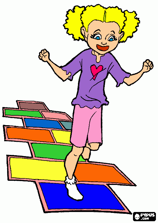 amarelinha para colorir e imprimir