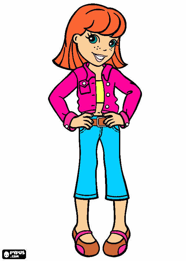 Amiga da Polly para colorir e imprimir