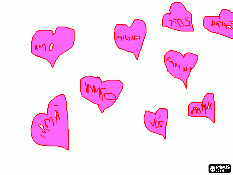 amo minha familia para colorir e imprimir