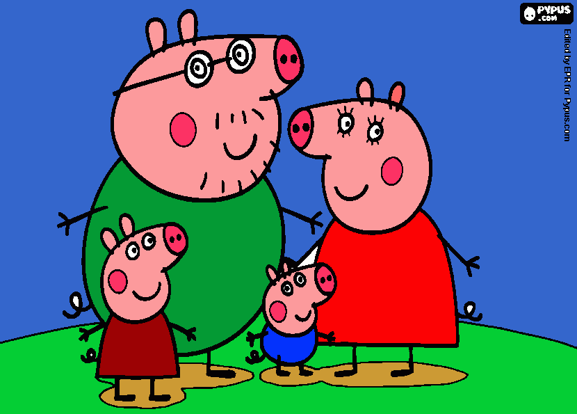 Amo peppa pig ela é demaos para colorir e imprimir