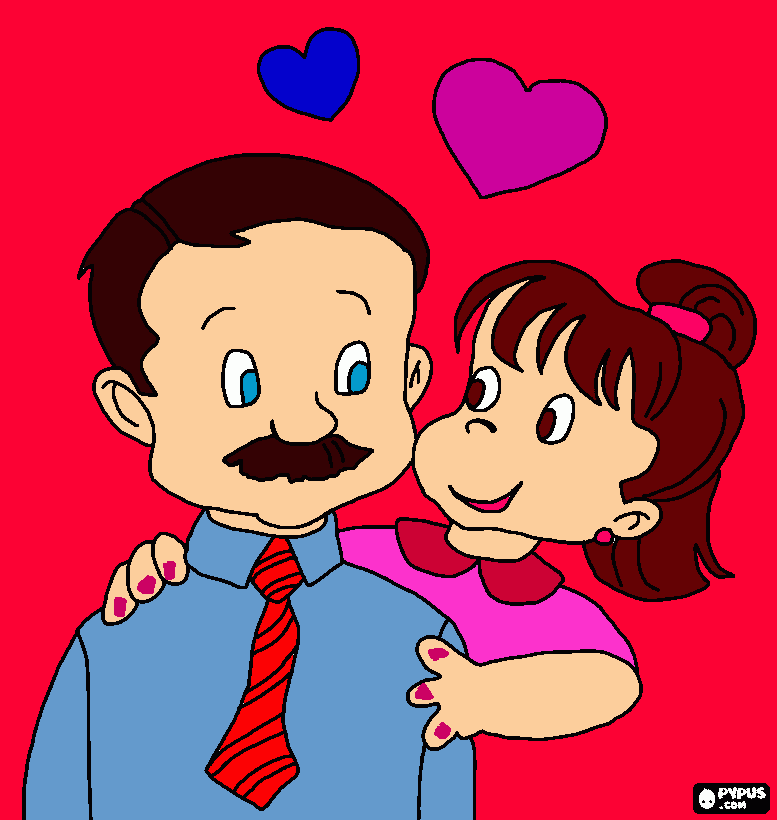 amor ao meu pai para colorir e imprimir