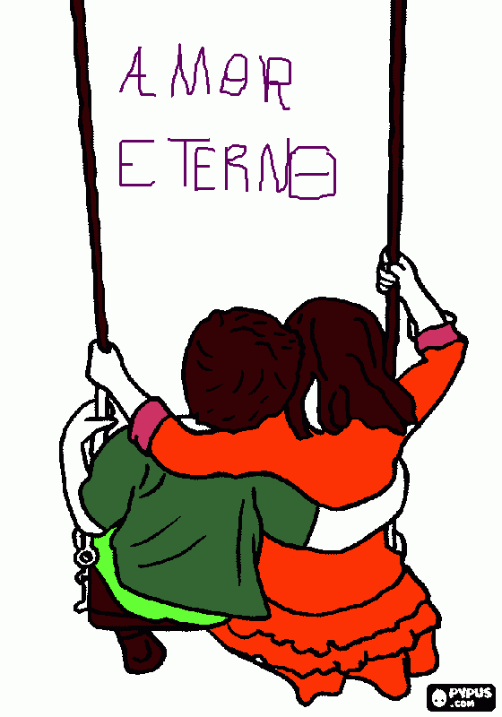 Amor eterno  para colorir e imprimir