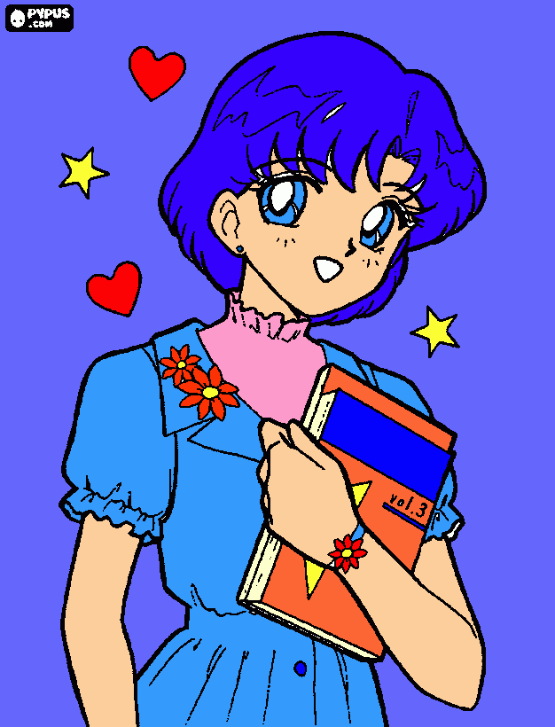 Amy Mizuno(Sailor Mercúrio) para colorir e imprimir