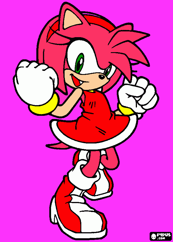 amy rose para colorir e imprimir