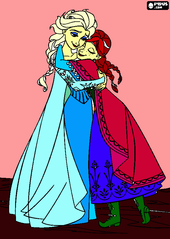 ana e elza para colorir e imprimir