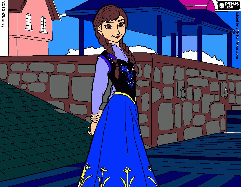 ana -frozen para colorir e imprimir