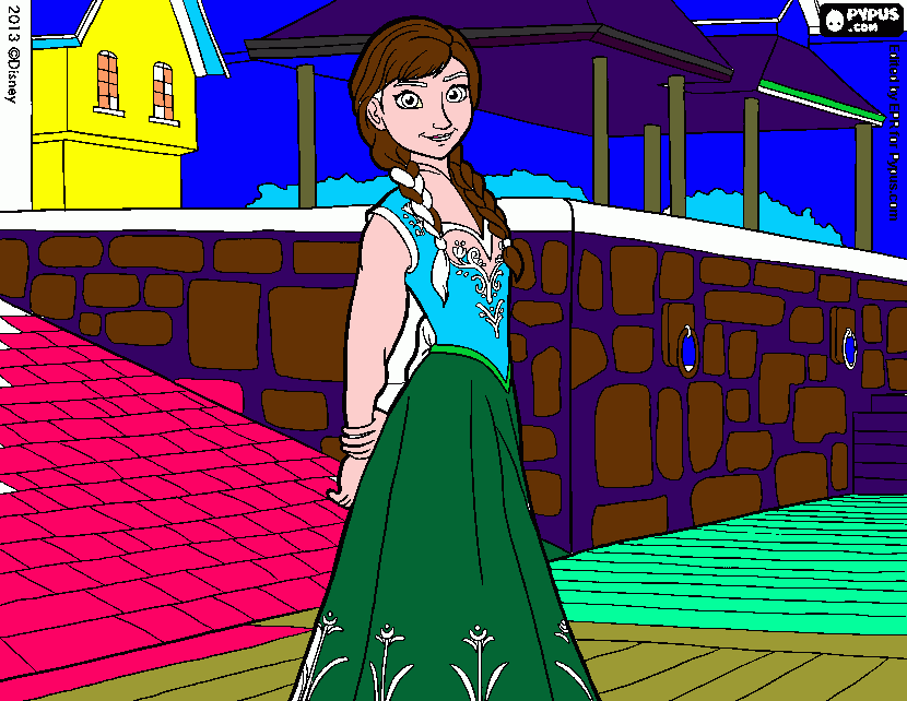 ana frozen para colorir e imprimir