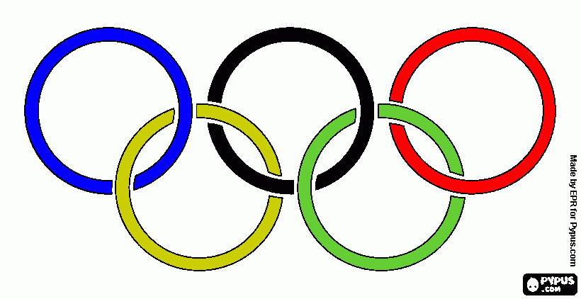 Aneis da Olimpiadas para colorir e imprimir