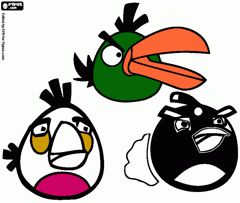 angribirds para colorir e imprimir
