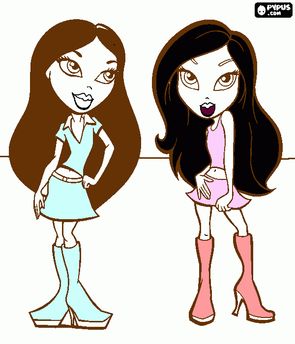 anilda e Catarina bff para colorir e imprimir