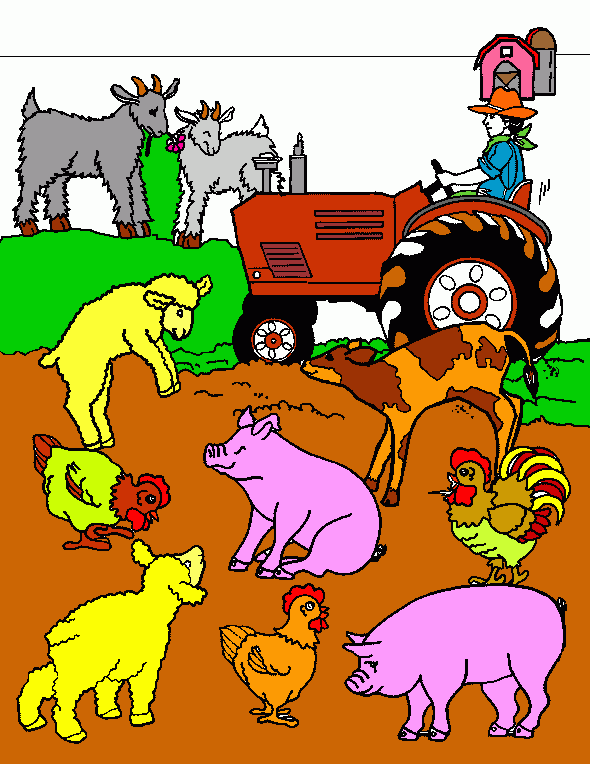 animais da quinta para colorir e imprimir