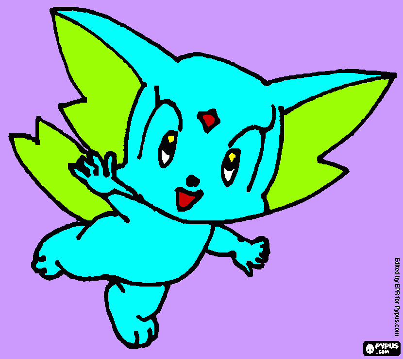 animal em anime para colorir e imprimir