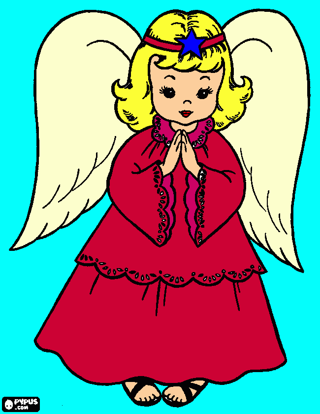 ANJA MENINA AGRADECENDO para colorir e imprimir