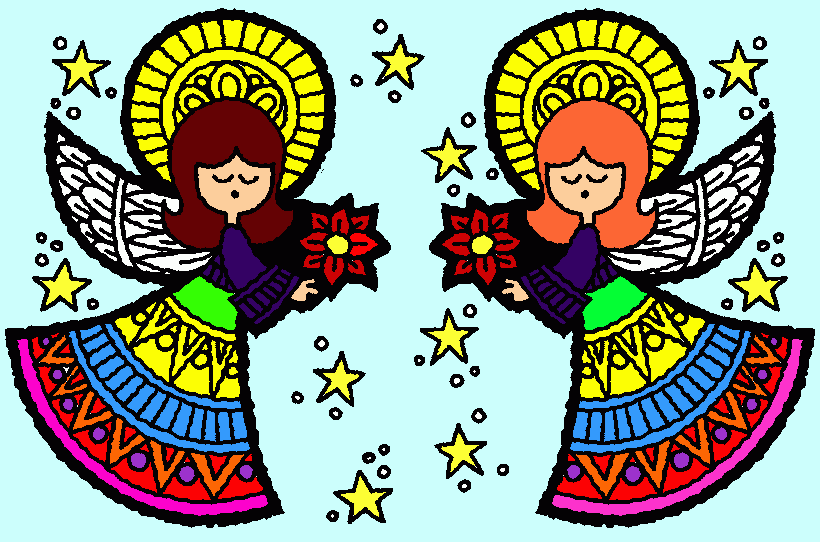 anjas do natal para colorir e imprimir